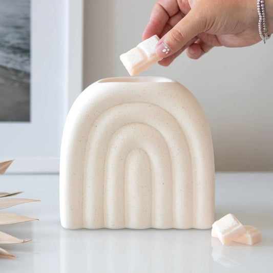 Minimalist Cream Speckle Arch Wachsschmelzer