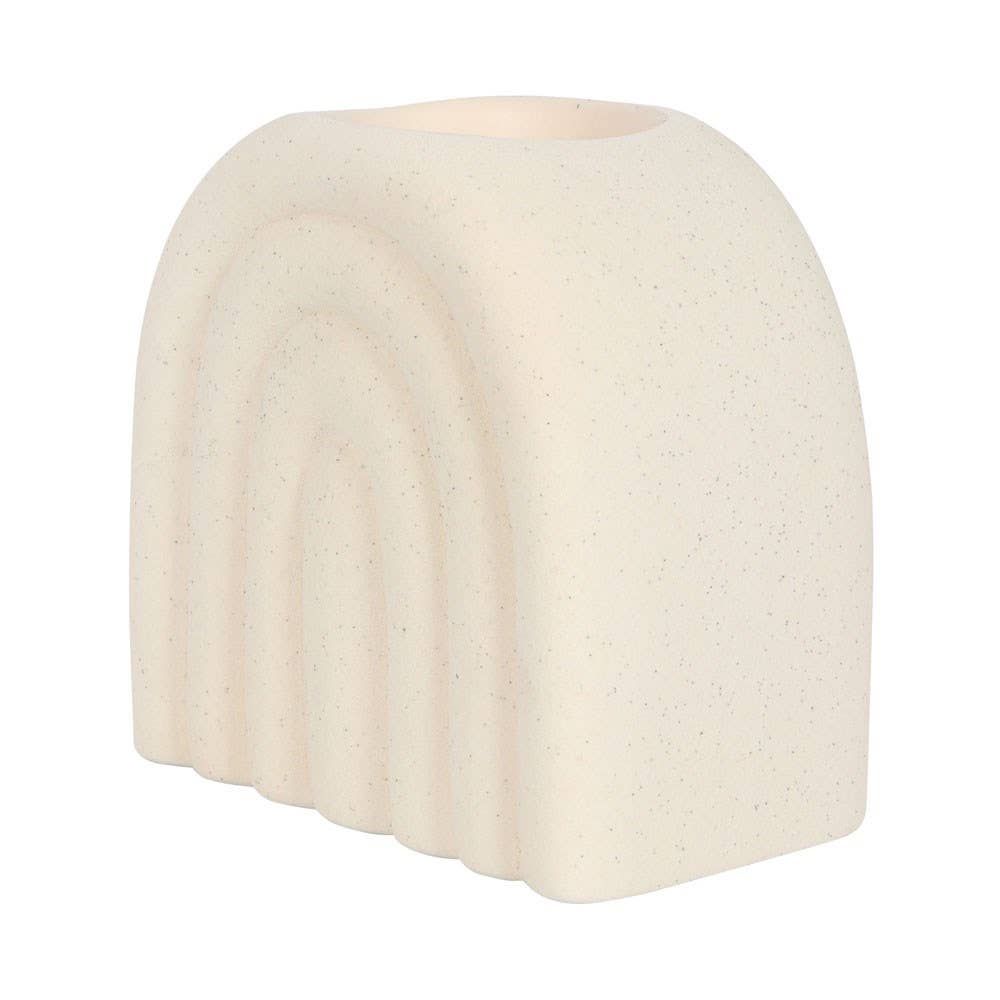 Minimalist Cream Speckle Arch Wachsschmelzer