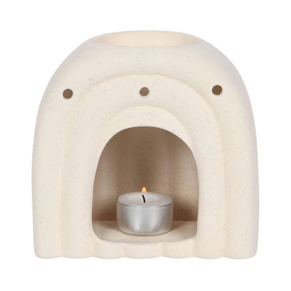 Minimalist Cream Speckle Arch Wachsschmelzer