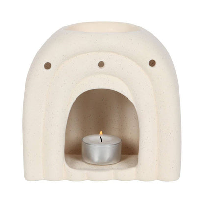 Minimalist Cream Speckle Arch Wachsschmelzer